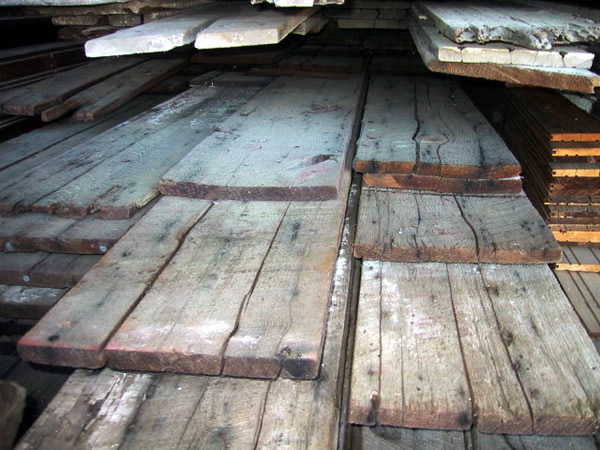 Very Old Circle Sawn Redwood Barn Wood Boards