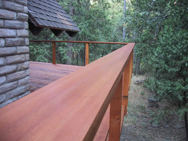 Finished Mahogany Railing