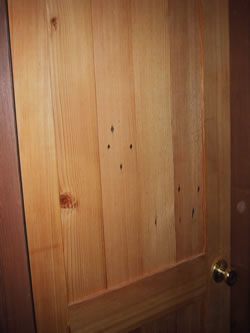 Fir Recycled Door with Redwood Trim
