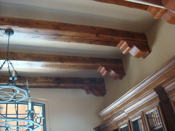 Ceiling Beams from Reclaimed Wood